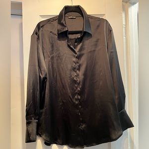 Oversize satin shirt